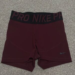 maroon nike pro spandex